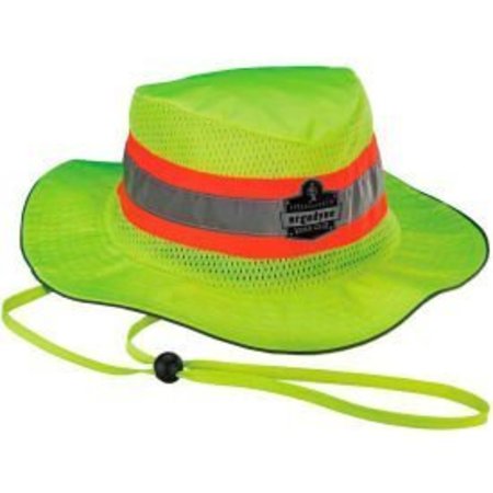 ERGODYNE 12593 Chill-Its® 8935MF Evaporative Headwear Hi-Vis Ranger Hat w/MF, Lime, S/M 12593